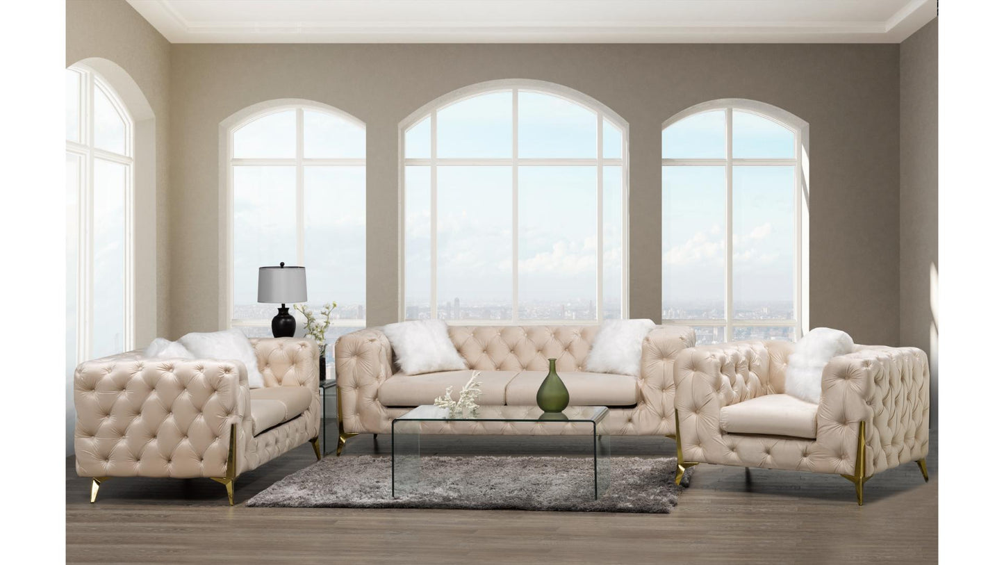 Moderno - 3 Piece Sofa Set - Beige