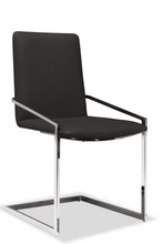 Load image into Gallery viewer, Jasmine dining table set - rectangular glass table with 6 dark grey chairs