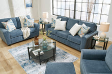 Load image into Gallery viewer, Cashton Blue Loveseat - Ashley Furniture