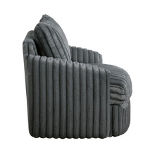 Load image into Gallery viewer, Luxurious Dark Gray Accent Chair with Swivel Base