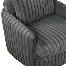 Load image into Gallery viewer, Luxurious Dark Gray Accent Chair with Swivel Base
