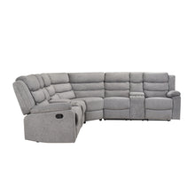 Load image into Gallery viewer, Gray Sectional Recliner Storage Cup Holders