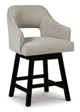 Load image into Gallery viewer, Tallenger Beige Upholstered Swivel Barstool (Set of 2)