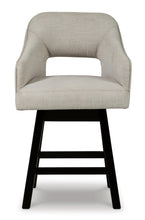 Load image into Gallery viewer, Tallenger Beige Upholstered Swivel Barstool (Set of 2)