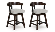 Load image into Gallery viewer, Haddigan Upholstered Swivel Barstool (Set of 2)