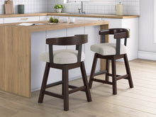 Load image into Gallery viewer, Haddigan Upholstered Swivel Barstool (Set of 2)