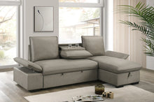 Load image into Gallery viewer, Microfibre Fabric Sectional Storage Reversible with Cup Holders