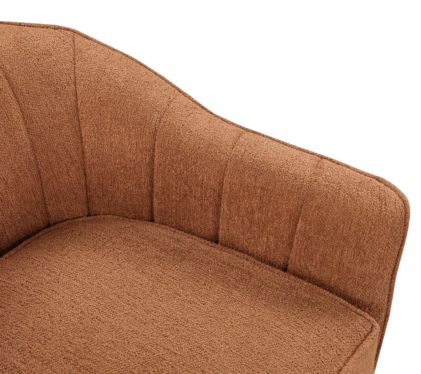 Orange Fabric Accent Chair