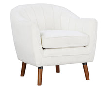Load image into Gallery viewer, White Fabric Accent Chair