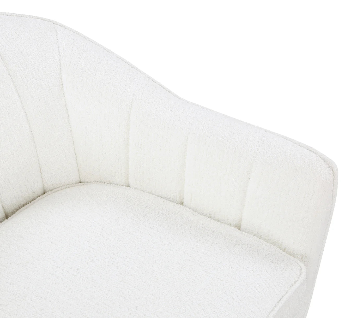 White Fabric Accent Chair