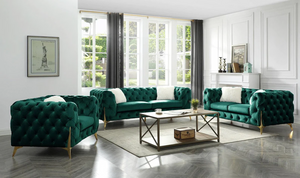 Moderno Seating Collection - Green Velvet