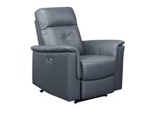 Load image into Gallery viewer, Bristow Collection - Power Glider Recliner - Blue Grey Leather