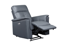 Load image into Gallery viewer, Bristow Collection - Power Glider Recliner - Blue Grey Leather