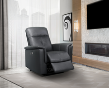 Load image into Gallery viewer, Bristow Collection - Power Glider Recliner - Dark Grey Leather
