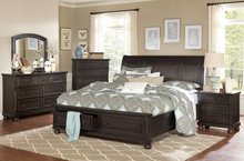 Load image into Gallery viewer, Begonia Collection - Grayish Brown Platform Bed with Footboard Storage
