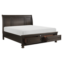 Load image into Gallery viewer, Begonia Collection - Grayish Brown Platform Bed with Footboard Storage