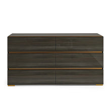 Load image into Gallery viewer, Yvette - Modern Dark Gray Bedroom Set with Gold Accents and LED Lightning