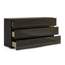 Load image into Gallery viewer, Yvette - Modern Dark Gray Bedroom Set with Gold Accents and LED Lightning