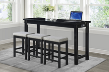 Load image into Gallery viewer, Alexandria - Black - Counter Height Table With 3 Bar Stools - 4 Piece Set