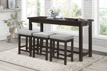 Load image into Gallery viewer, Alexandria - Espresso - Counter Height Table With 3 Bar Stools - 4 Piece Set