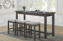 Load image into Gallery viewer, Alexandria - Gray - Counter Height Table With 3 Bar Stools - 4 Piece Set
