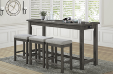 Load image into Gallery viewer, Alexandria - Gray - Counter Height Table With 3 Bar Stools - 4 Piece Set