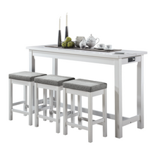 Load image into Gallery viewer, Alexandria - White - Counter Height Table With 3 Bar Stools - 4 Piece Set