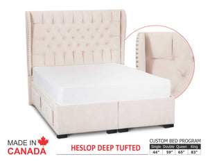 Heslop - Custom Upholstered Bed Collection - Made In Canada