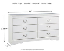 Load image into Gallery viewer, Anarasia - White - Dresser - B129-31 - Ashley Furniture