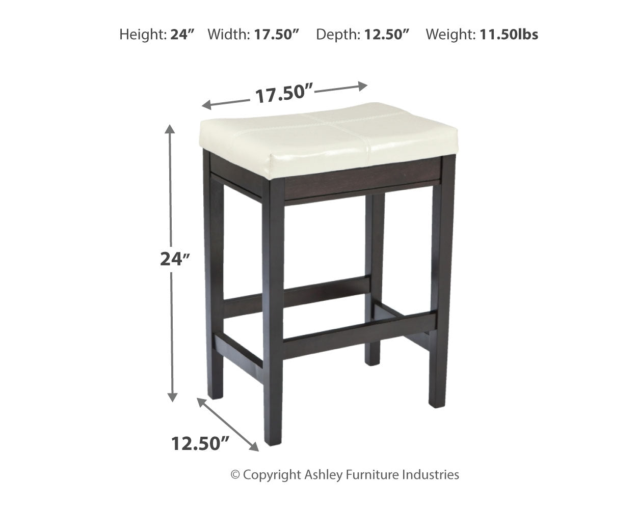 Kimonte - 5 Piece Counter Height Dining Table Set - D250 - Ashley Furniture
