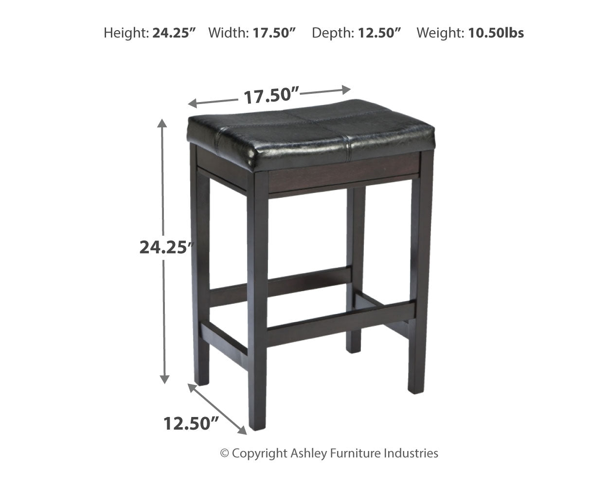 Kimonte - 5 Piece Counter Height Dining Table Set - D250 - Ashley Furniture