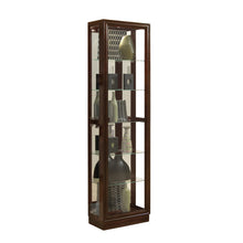 Load image into Gallery viewer, Tall Traditional 5 Shelf Curio Cabinet in Cherry Brown - Pulaski - 21000