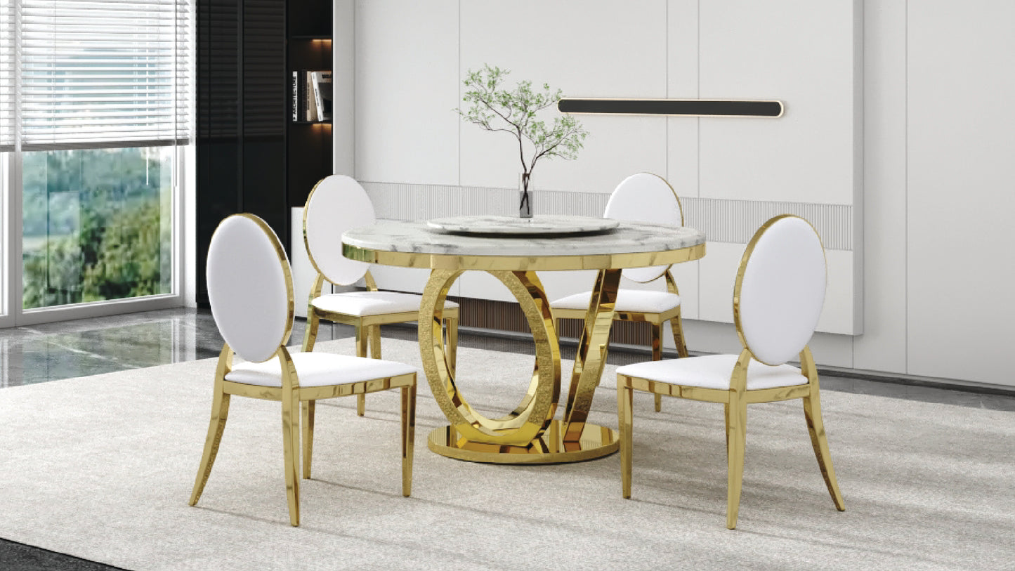 Marble Gold Round Table