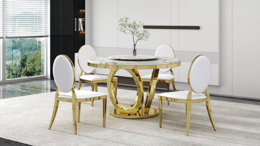 Marble Gold Round Table