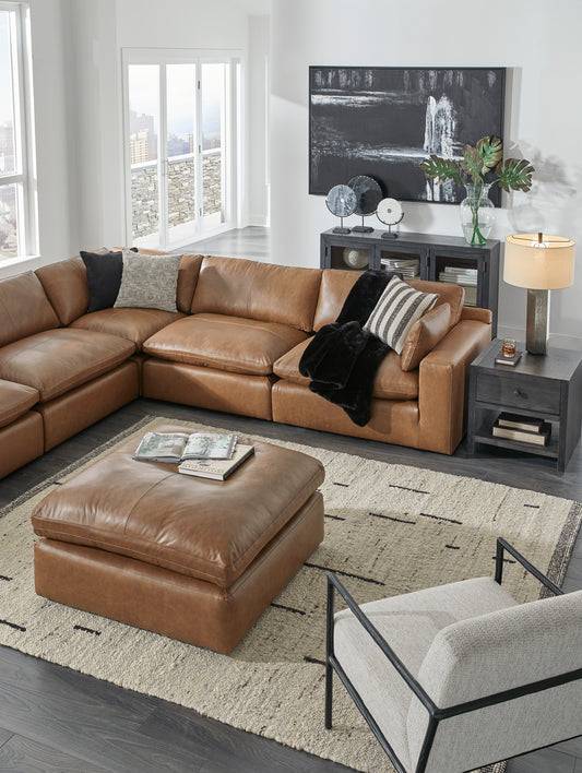 Emilia Cloud Collection - Caramel Oversized Accent Ottoman