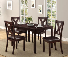 Load image into Gallery viewer, Espresso Dining Set - Table and 4 chairs
