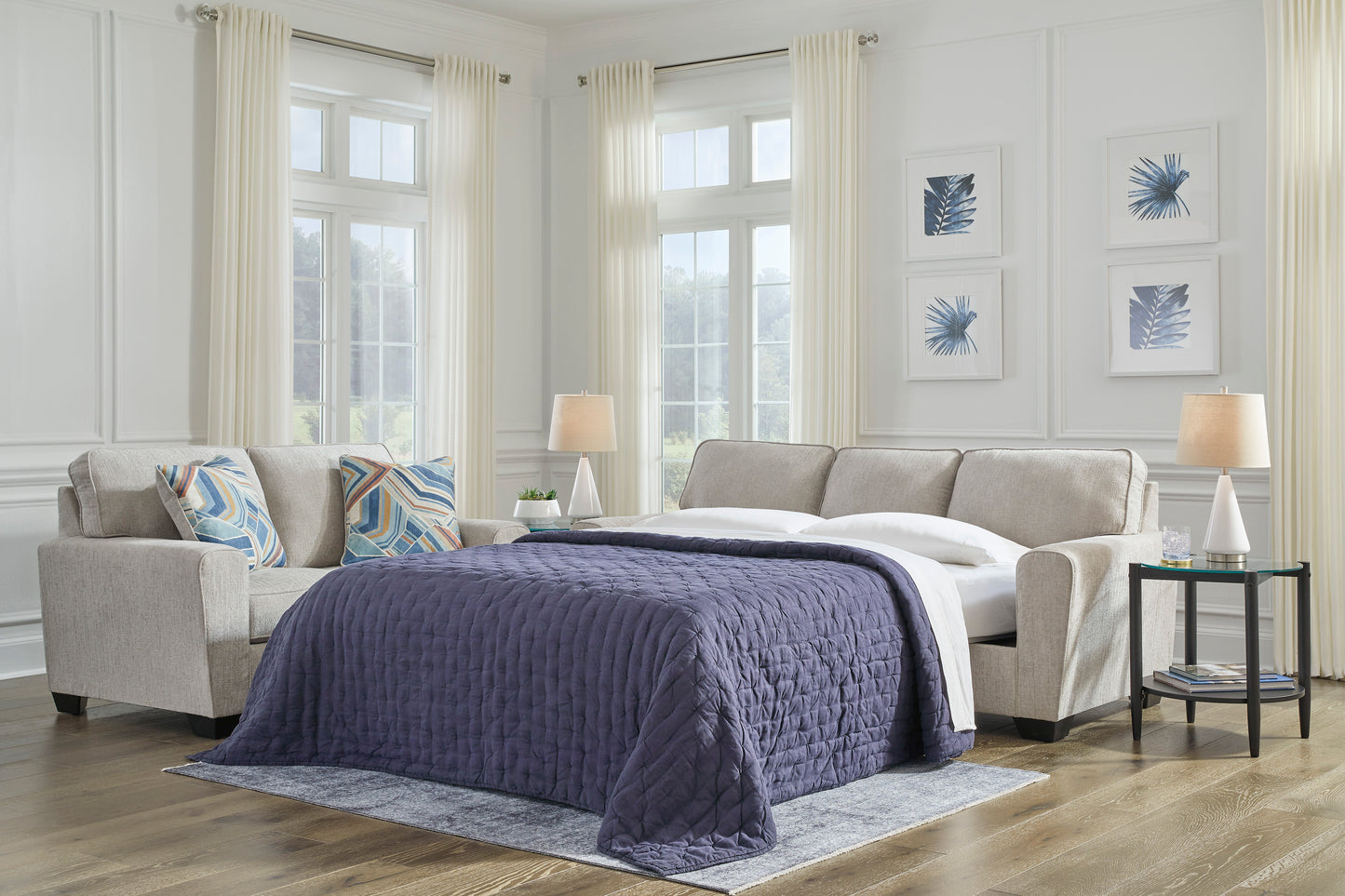 Cashton Light Gray Ice Sofa Queen Bed Sleeper - Ashley Furniture