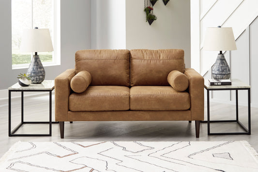 Telora Caramel Loveseat - Ashley Furniture