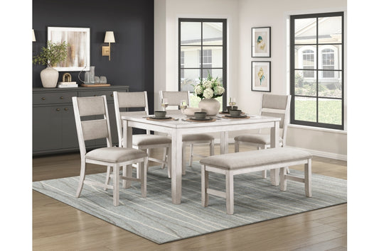 Mason Dining Table with 4 chairs and bench