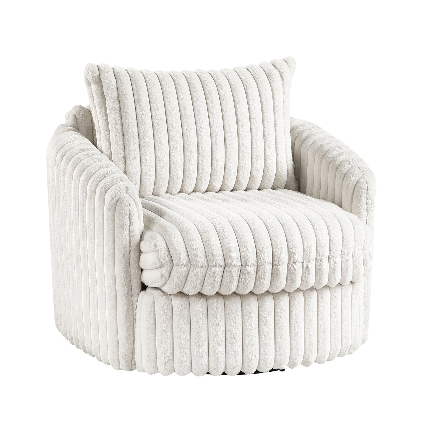 Luxurious Accent Chair with Swivel Base