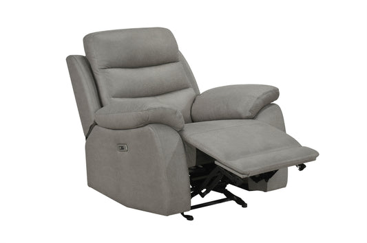 Gray Power Glider Recliner with USB charger