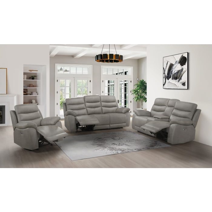 Gray Power Glider Recliner with USB charger