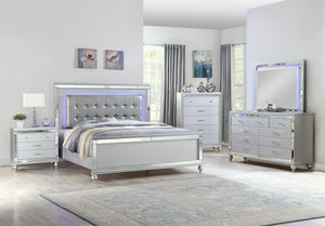 Sterling Silver - LED Bedroom Set
