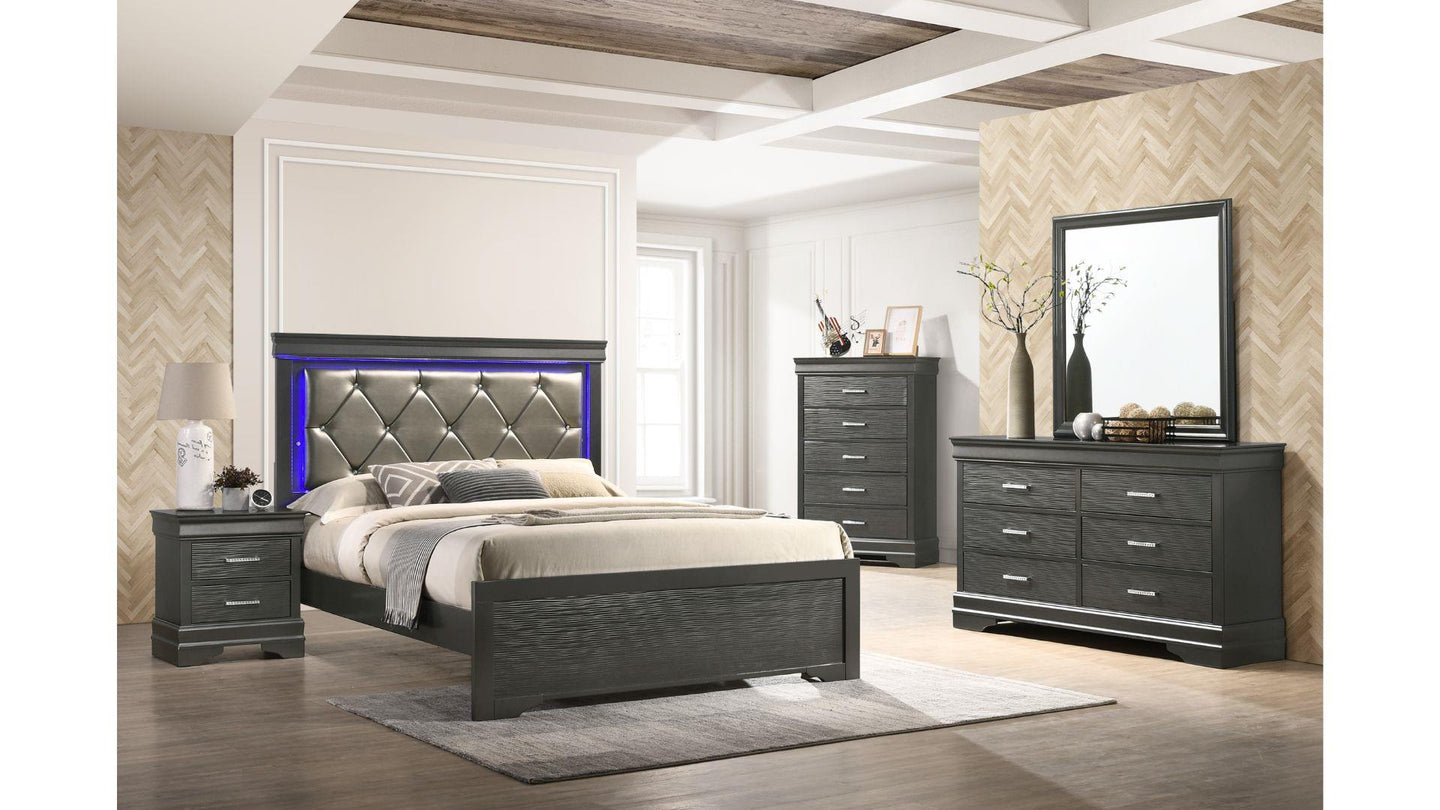 Brooklyn Metalic Gray Bedroom Set