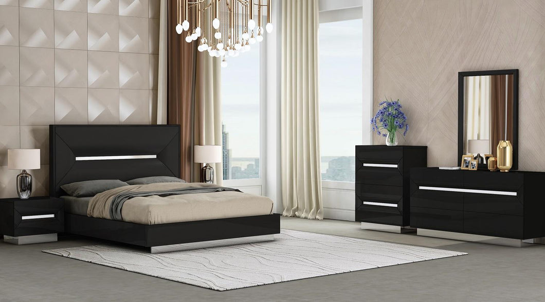 Cypress - Bedroom Collection - Black / Chrome