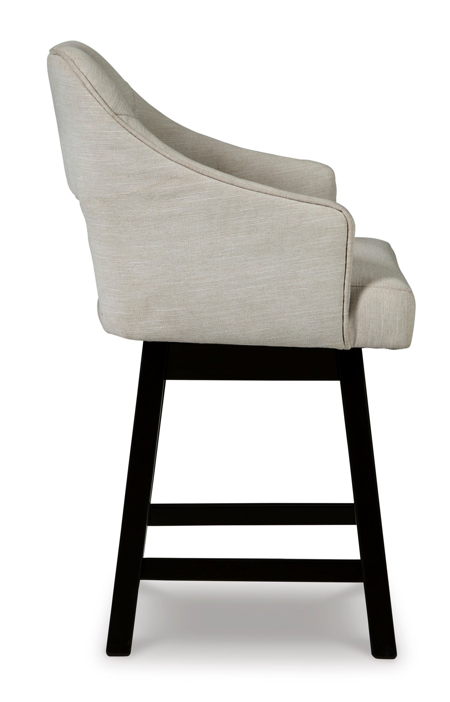 Tallenger Beige Upholstered Swivel Barstool (Set of 2)