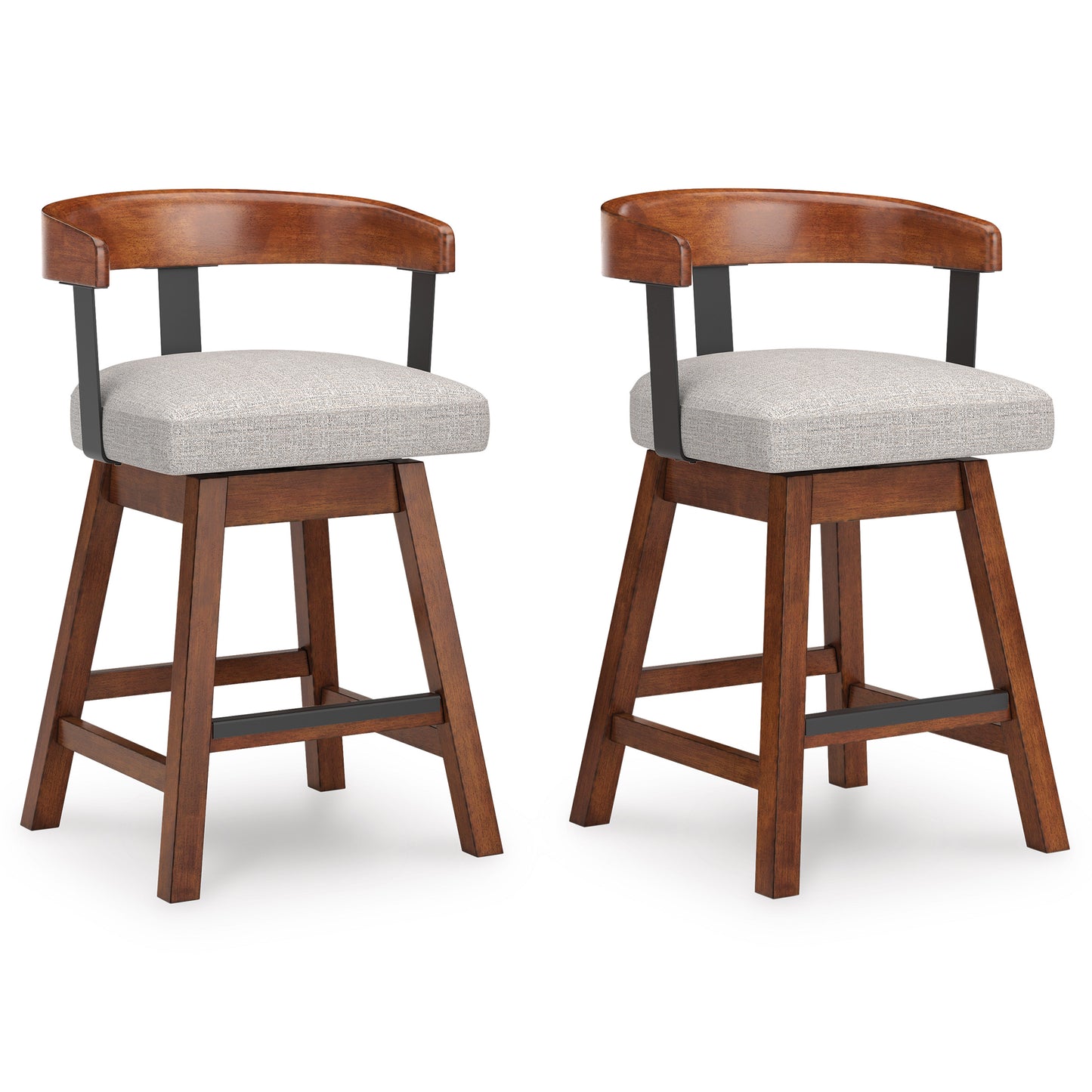 Ralene Upholstered Swivel Barstool (Set of 2)