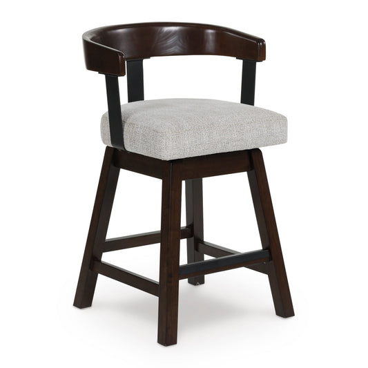 Haddigan Upholstered Swivel Barstool (Set of 2)