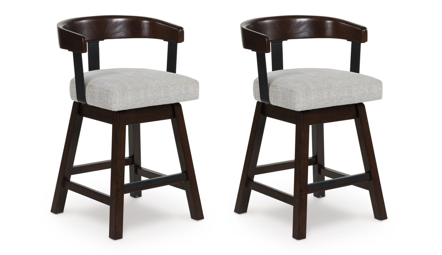 Haddigan Upholstered Swivel Barstool (Set of 2)