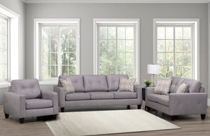 Harmony Grey Fabric Sofa / Loveseat / Chair - Made In Canada